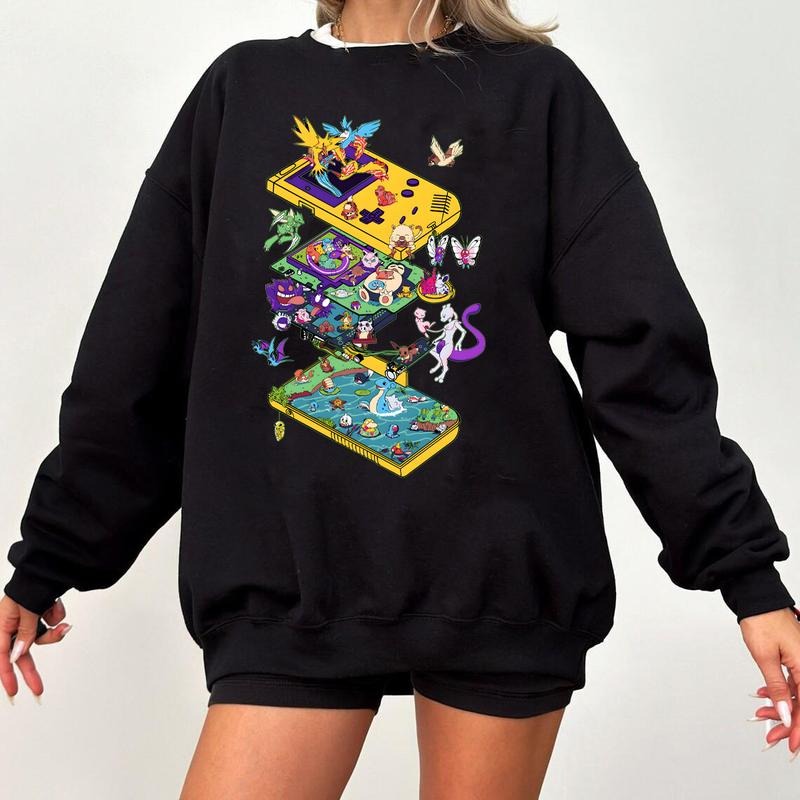 PKM Game Shirt, Retro Game T-Shirt for Game Lovers, Japanese Anime, Anime Sweatshirt Hoodie | HypeDripTees.com