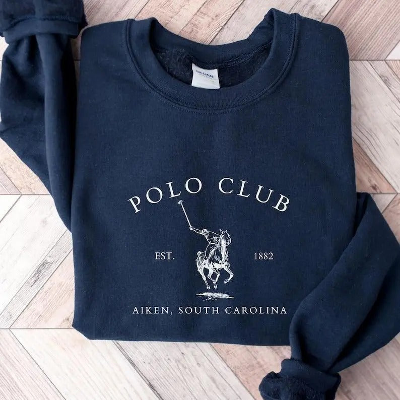 POLO CLUB Sweatshirt, Unisex Heavy Crewneck tshirt, South Carolina, Polo Sport Sweatshirt, Women's Crewnecks, Fall...