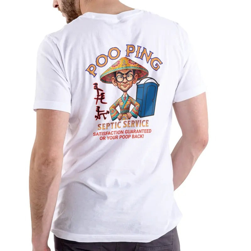 POO PING SEPTIC SERVICE T Shirt, Unisex, Cotton Menswear Soft Hoodie, Sweatshirt | HypeDripTees.com