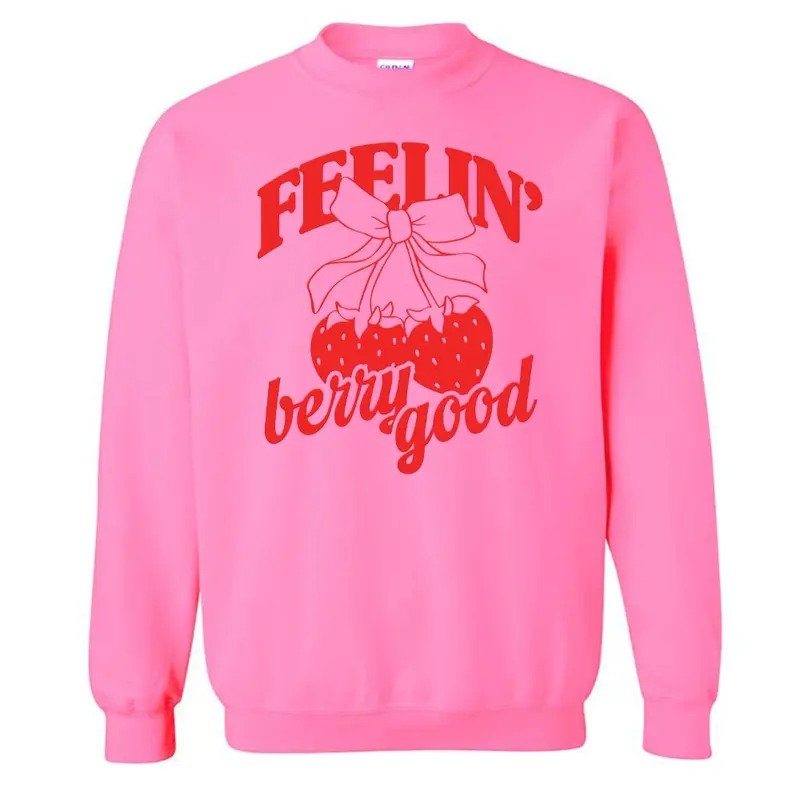 PUFF 'Berries & Bows' Lightweight Sweatshirt T-Shirts, Hoodie | HypeDripTees.com
