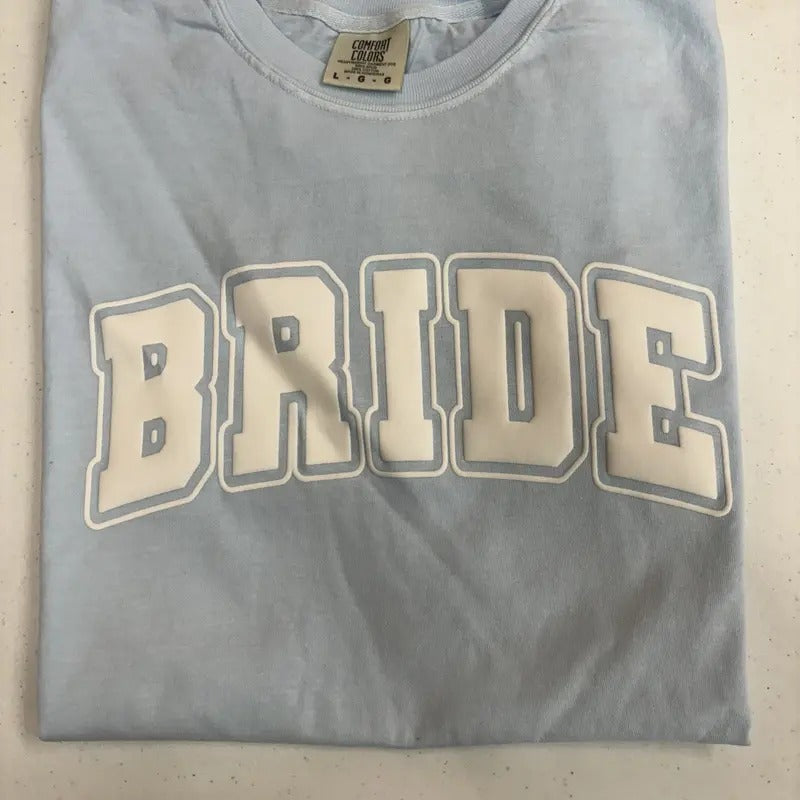 PUFF Bride Print Comfort Colors T-Shirt Hoodie, Sweatshirt | HypeDripTees.com