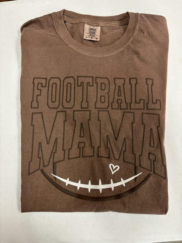 PUFF Football Mama Print Comfort Colors T-Shirt Hoodie, Sweatshirt | HypeDripTees.com