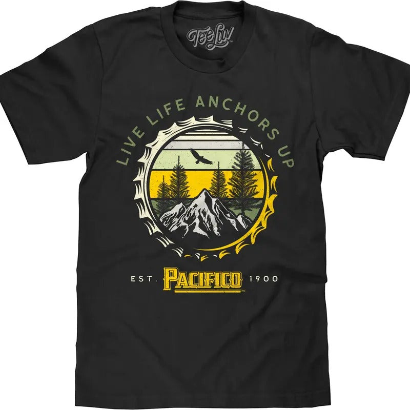 Pacifico Beer Live Life Anchors Up T-Shirt - Black Hoodie, Sweatshirt | HypeDripTees.com