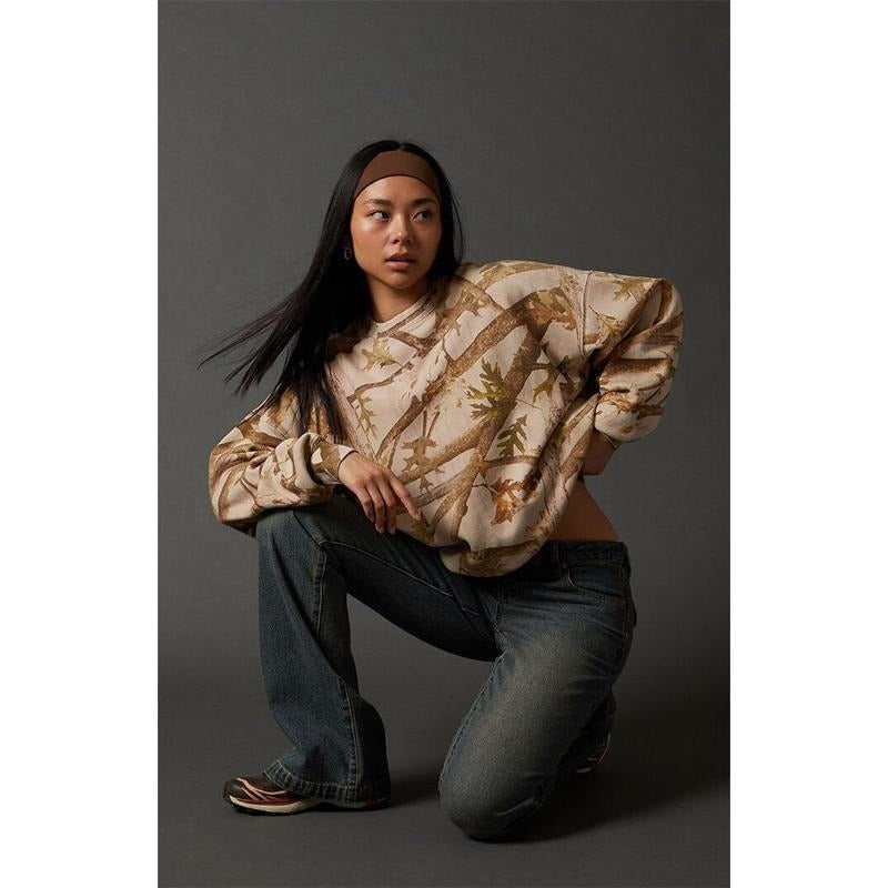 Pacsun Women's Camo Core Crew Neck Sweatshirt T-Shirts, Hoodie | HypeDripTees.com