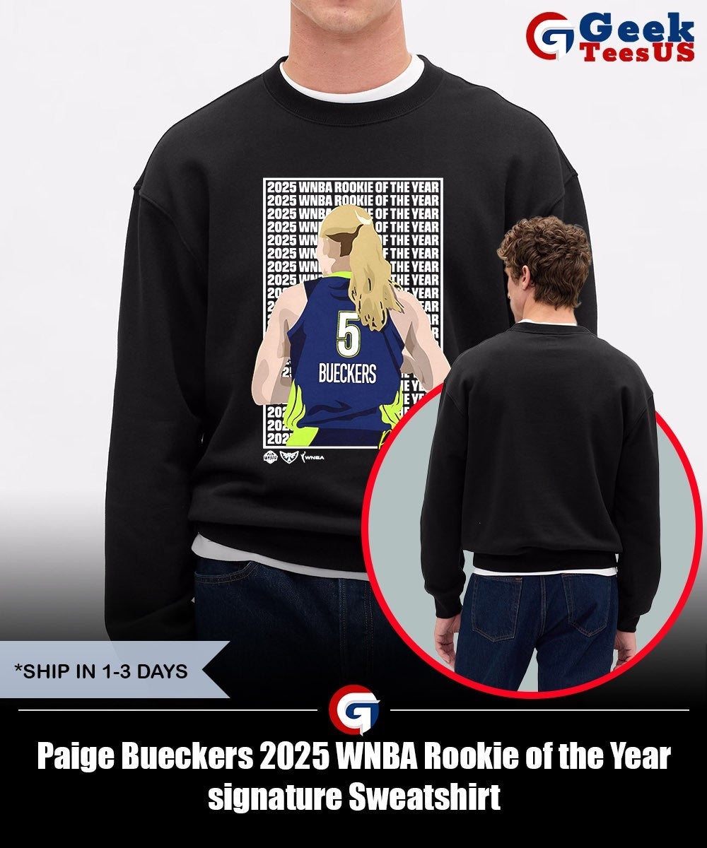 Paige Bueckers 2025 WNBA Rookie of the Year signature shirt