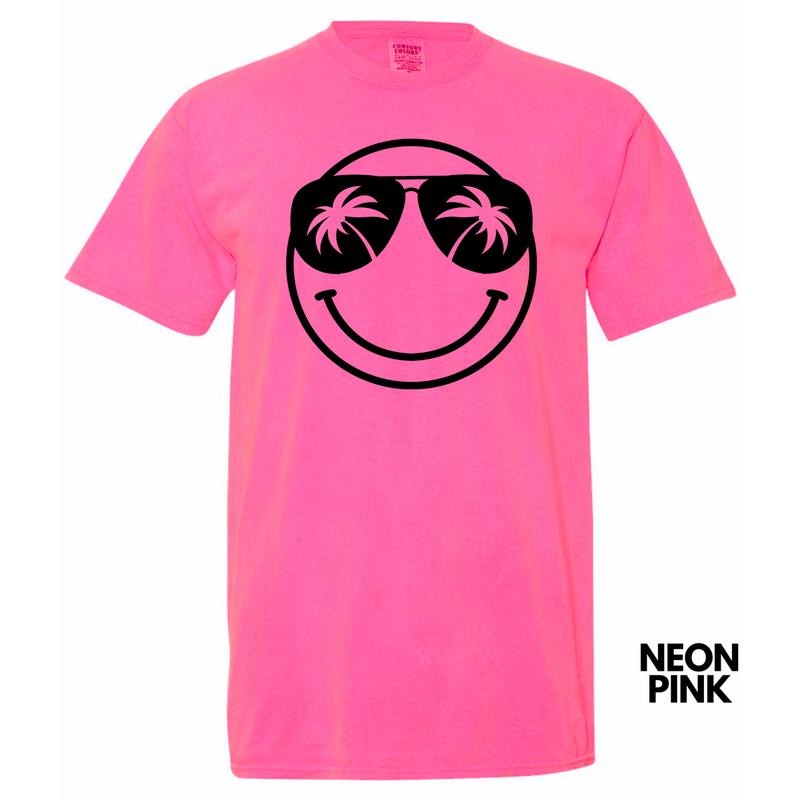 Palm Sunnies Happy Face Comfort Colors T-Shirt 'NLB' Hoodie, Sweatshirt | HypeDripTees.com