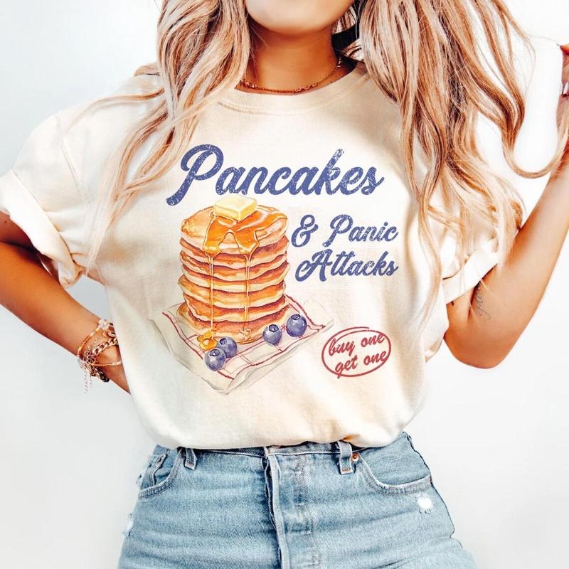 Pancakes & Panic Attacks T-Shirt Hoodie, Sweatshirt | HypeDripTees.com
