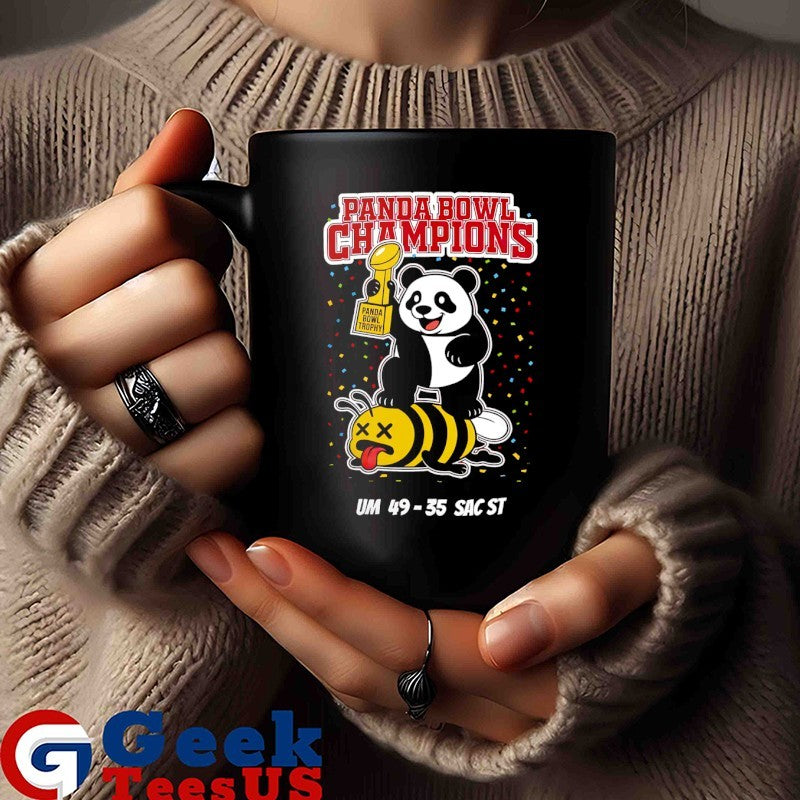 Panda Bowl Champions Panda Bee mascot score shirt