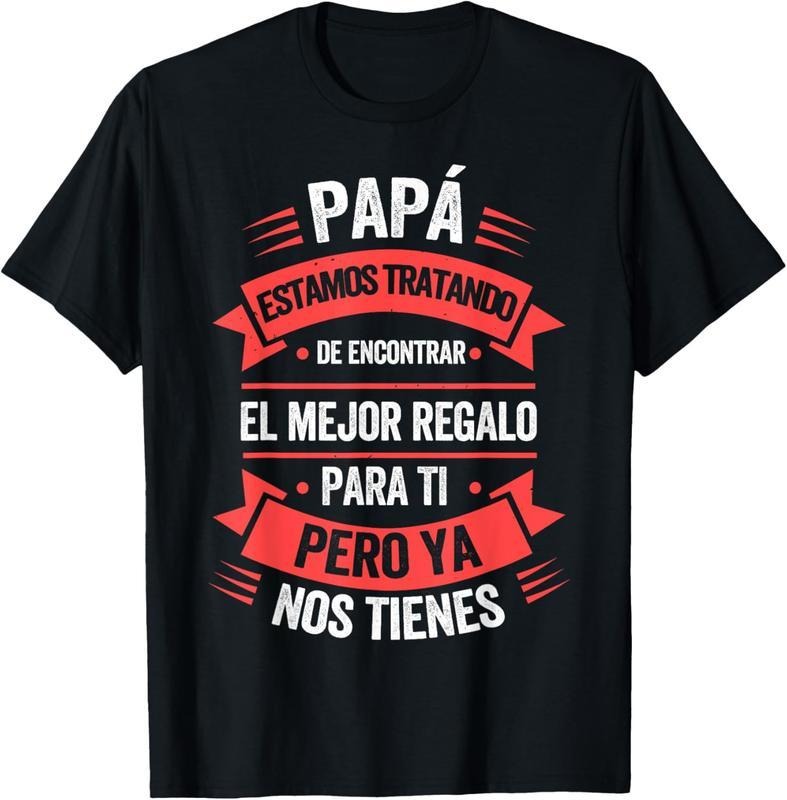 Papa Shirt, Men gifts Casual shortsleeve tops Funny Fathers Day Shirt Spanish Dad
