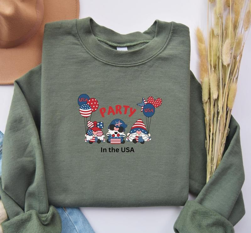 Party In The Usa Shirt4th Of July Shirtfamily Matching Shirtfunny 4th Of July Shirtindependence Day Shirt Gnome Tshirtusa...