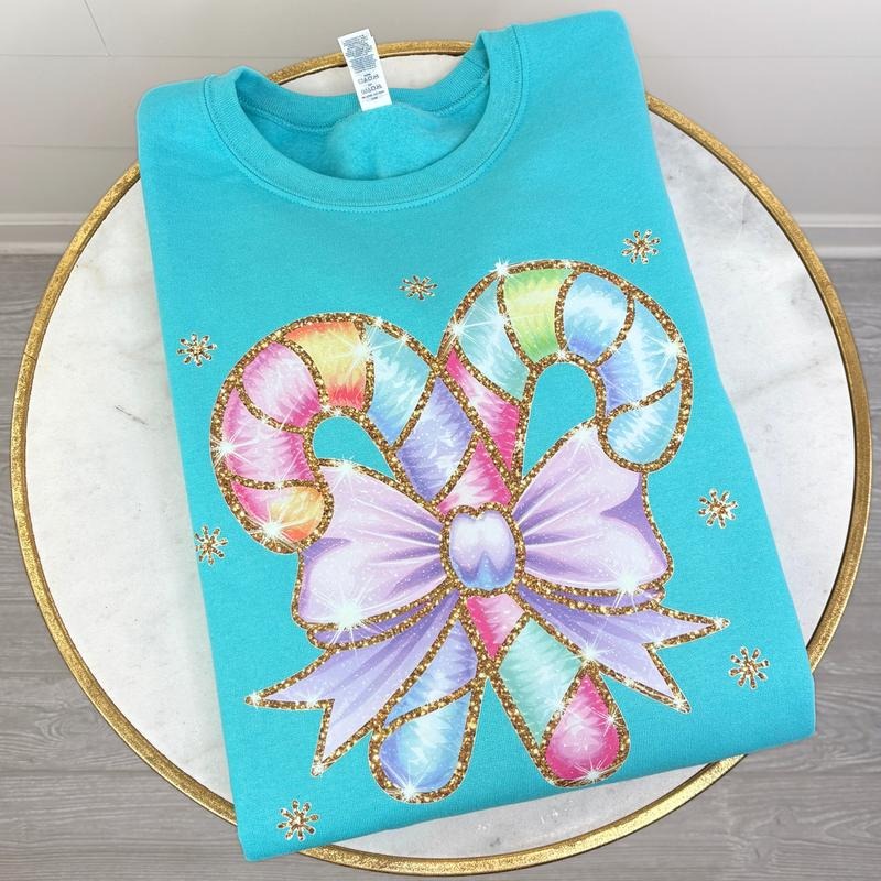 Pastel Candy Canes Sweatshirt 'NLB' T-Shirts, Hoodie | HypeDripTees.com