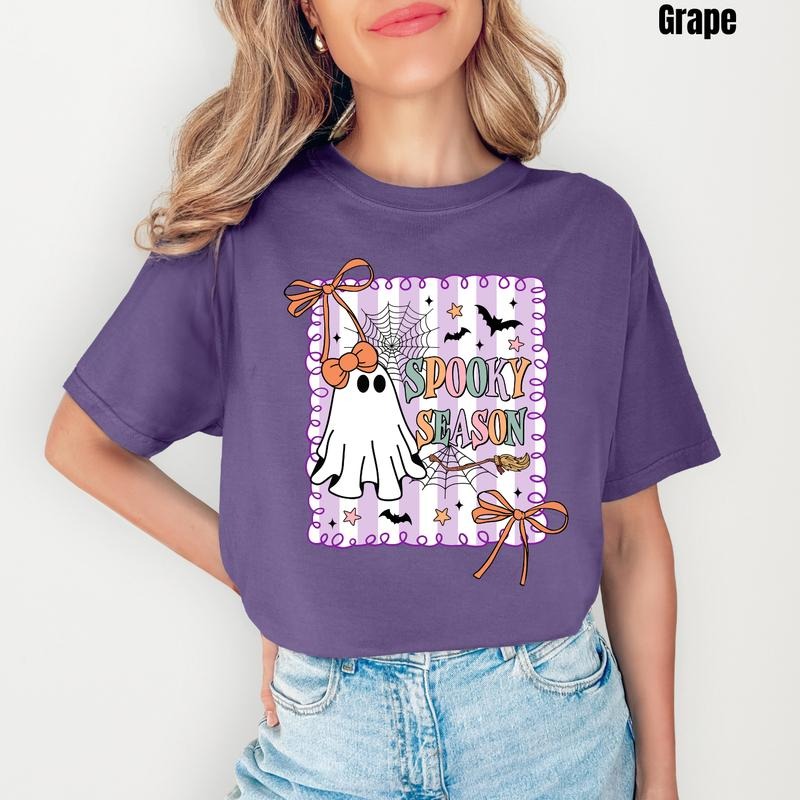 Pastel Ghost Spooky Season Comfort Colors T-Shirt 'NLB' Hoodie, Sweatshirt | HypeDripTees.com