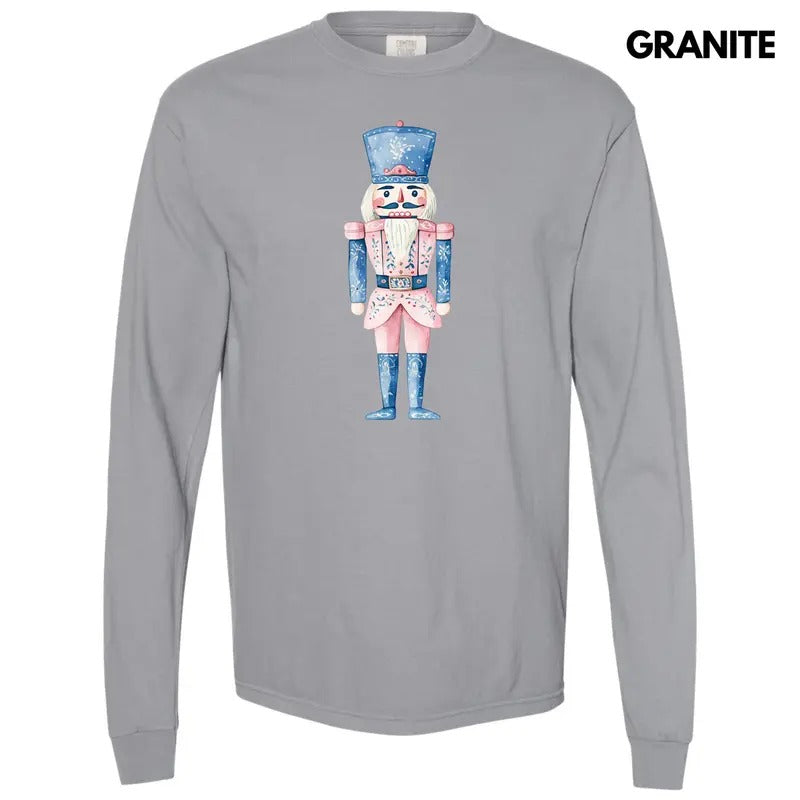 Pastel Nutcracker Long Sleeve Comfort Colors T-Shirt 'NLB' Hoodie, Sweatshirt | HypeDripTees.com
