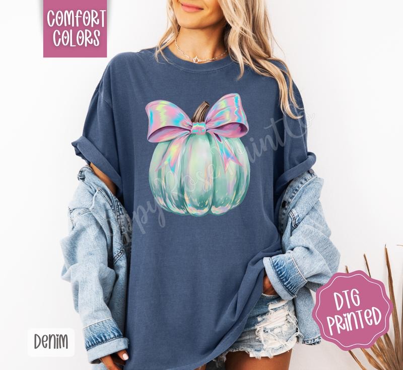 Pastel Pumpkin Shirt Comfort Colors, Trendy Halloween Tshirt Hoodie, Sweatshirt | HypeDripTees.com