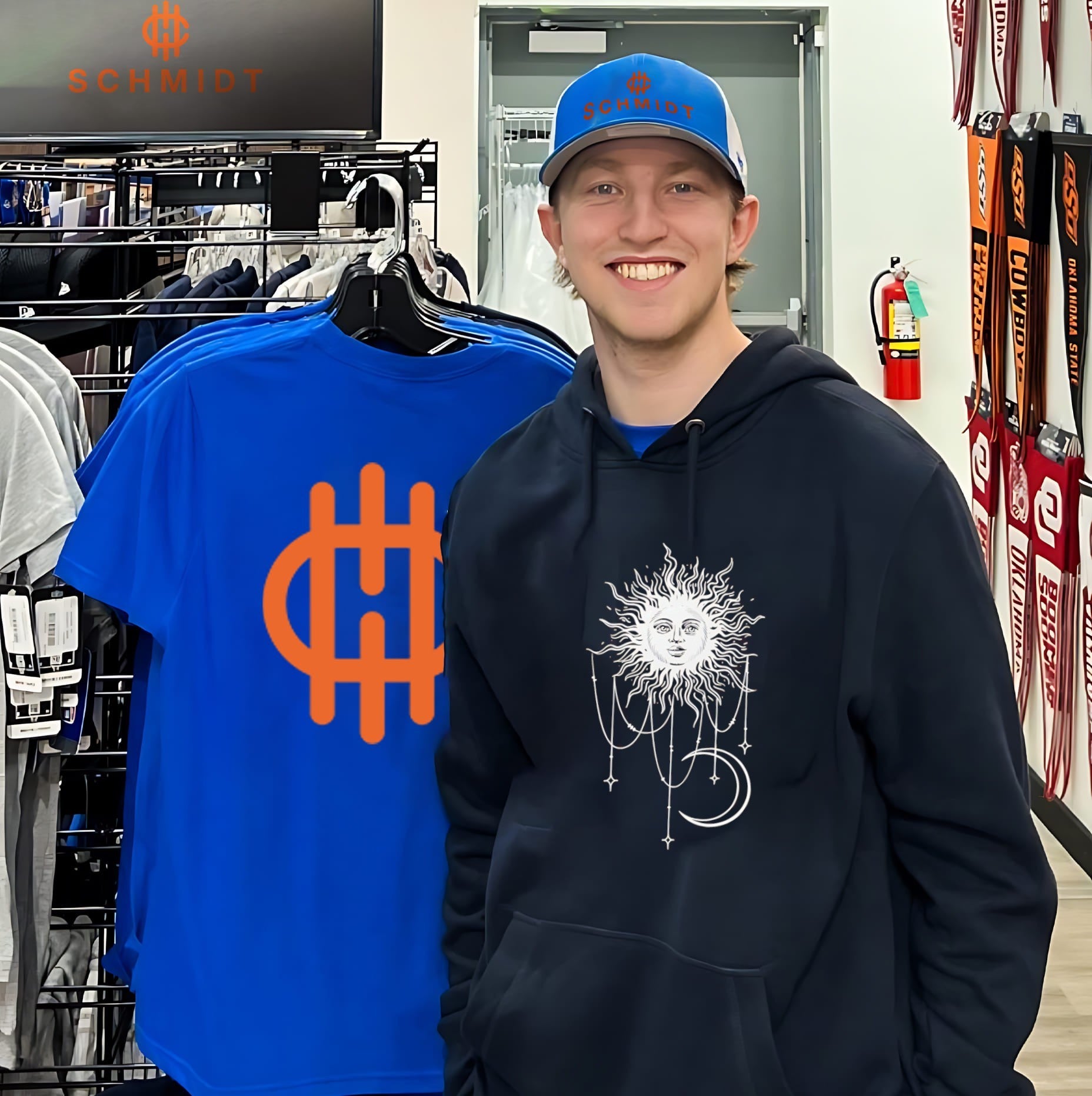 Patricia from Widow’s Bay Boho Sun and Moon Shirt