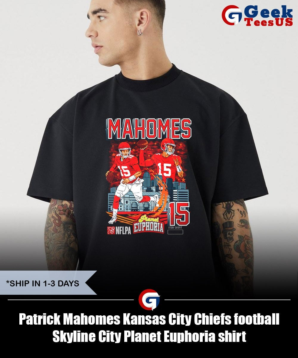 Patrick Mahomes Kansas City Chiefs football Skyline City Planet Euphoria shirt