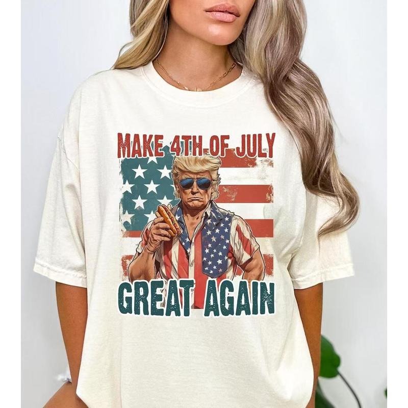 Patriotic - themed T - Shirt: Celebrate 4th of July with "MAKE 4TH OF JULY GREAT AGAIN" Hoodie, Sweatshirt | HypeDripTees.com