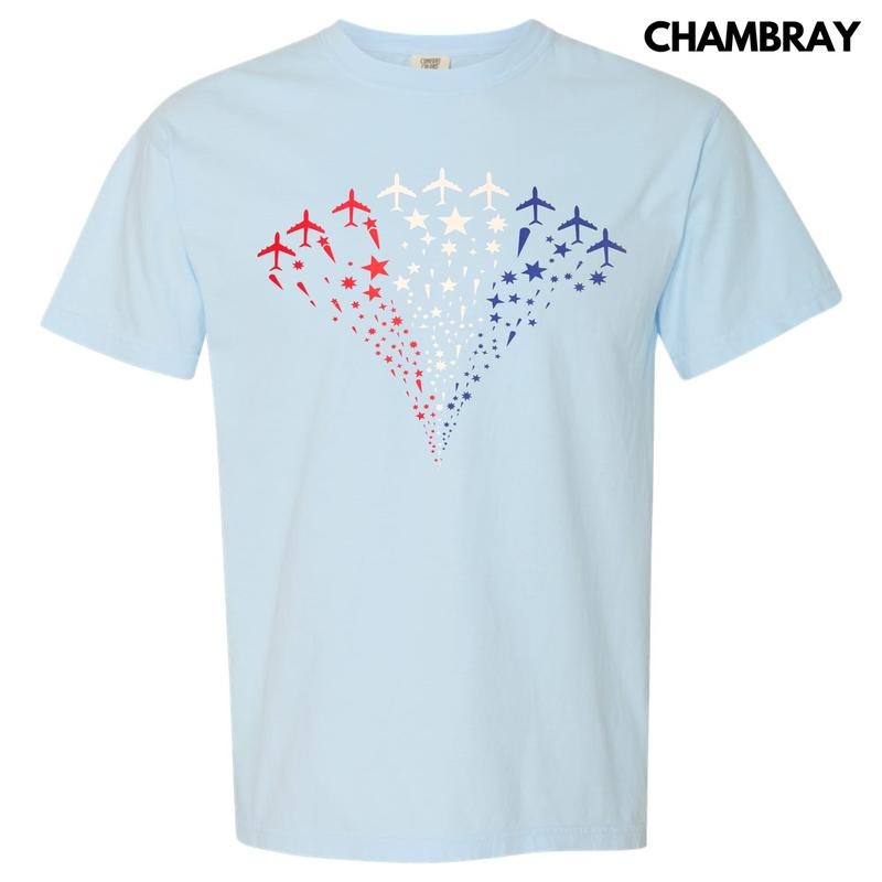 Patriotic Airplanes Comfort Colors T-Shirt Hoodie, Sweatshirt | HypeDripTees.com