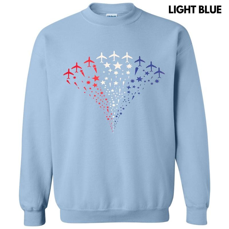 Patriotic Airplanes Sweatshirt T-Shirts, Hoodie | HypeDripTees.com