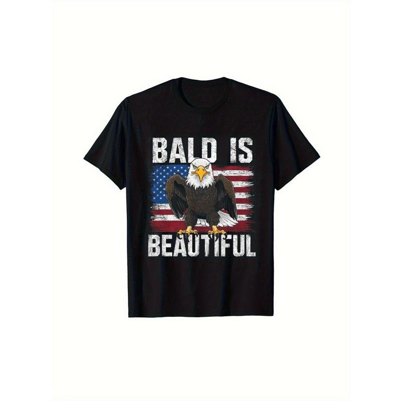 Patriotic Bald Eagle & American Flag T-Shirt