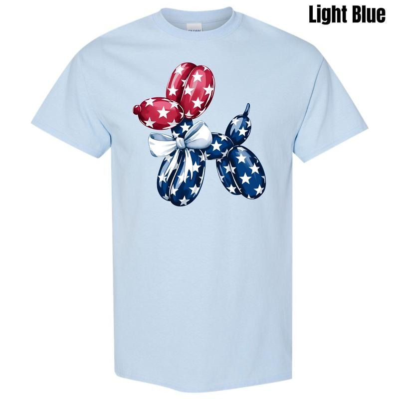 Patriotic Balloon Dog Gildan Short Sleeve T-Shirt 'NLB' Hoodie, Sweatshirt | HypeDripTees.com