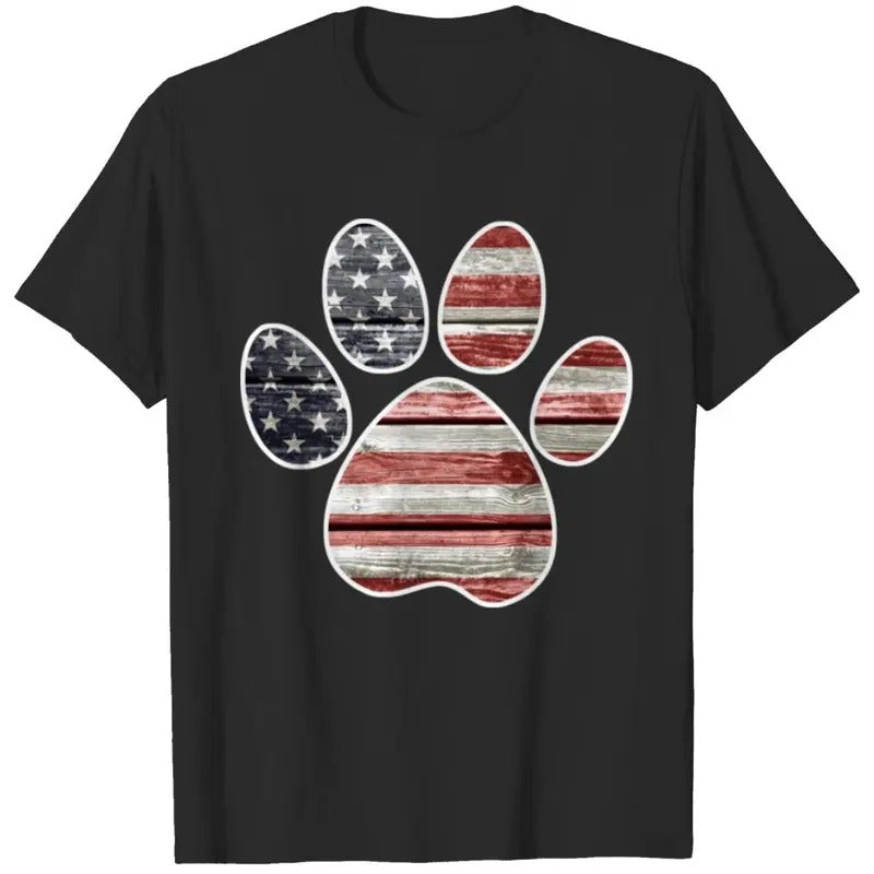 Patriotic Paw Print, American  T-shirt, sweater and Hoodie Sweatshirt | HypeDripTees.com