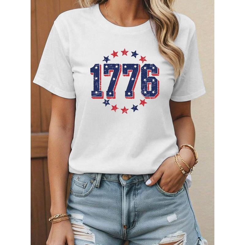 Patriotic T - Shirt with "1776" Emblem for American Independence Day Commemoration Hoodie, Sweatshirt | HypeDripTees.com