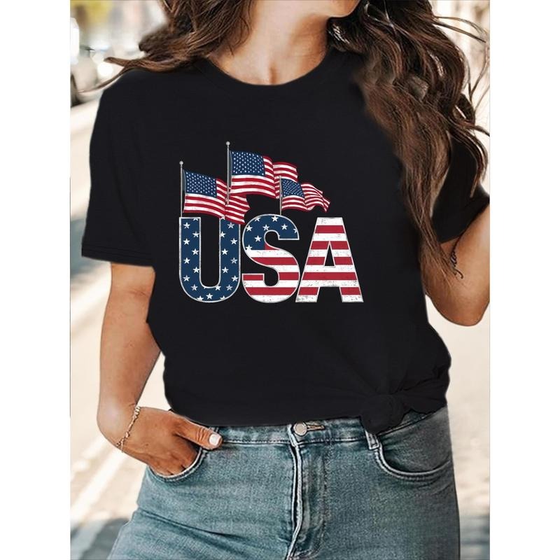 Patriotic USA Flag Design Women'S Comfit T-Shirt Hoodie, Sweatshirt | HypeDripTees.com