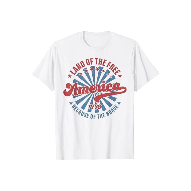 Patriotic and Inspiring T - Shirt: Honor American Values with the "Land of the Free" Design