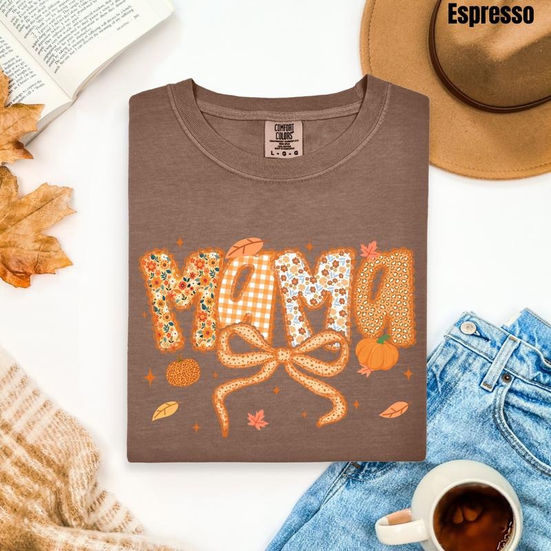 Pattern Autumn Mama Comfort Colors T-Shirt 'NLB' Hoodie, Sweatshirt | HypeDripTees.com