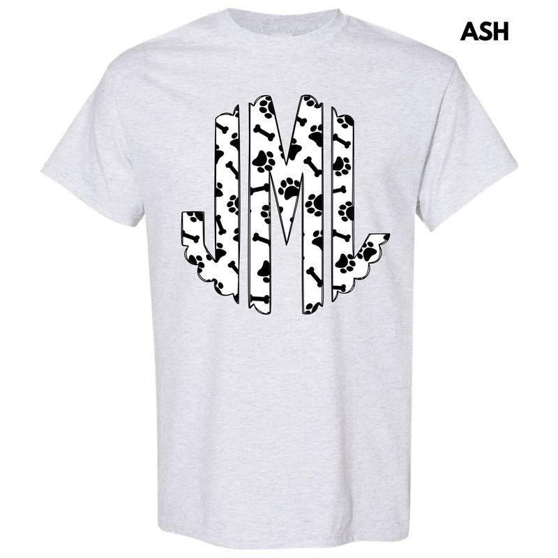 Paws & Bones Monogram Gildan Short Sleeve T-Shirt 'NLB' Hoodie, Sweatshirt | HypeDripTees.com