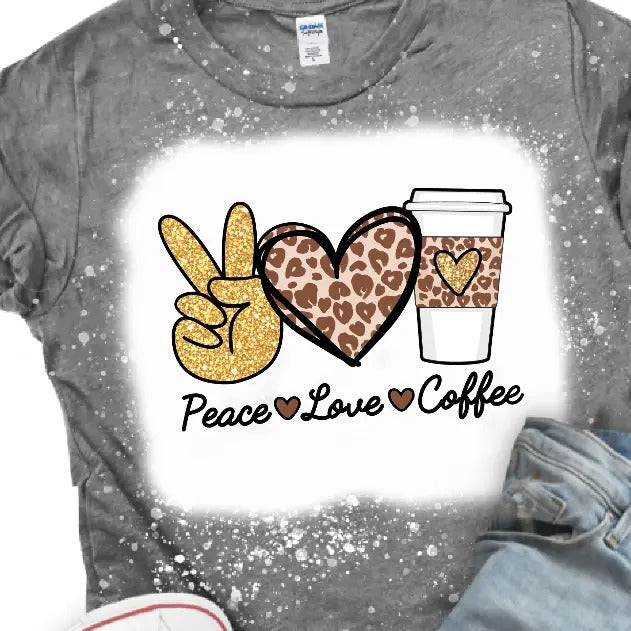 Peace Love Coffee T-shirt Hoodie, Sweatshirt | HypeDripTees.com