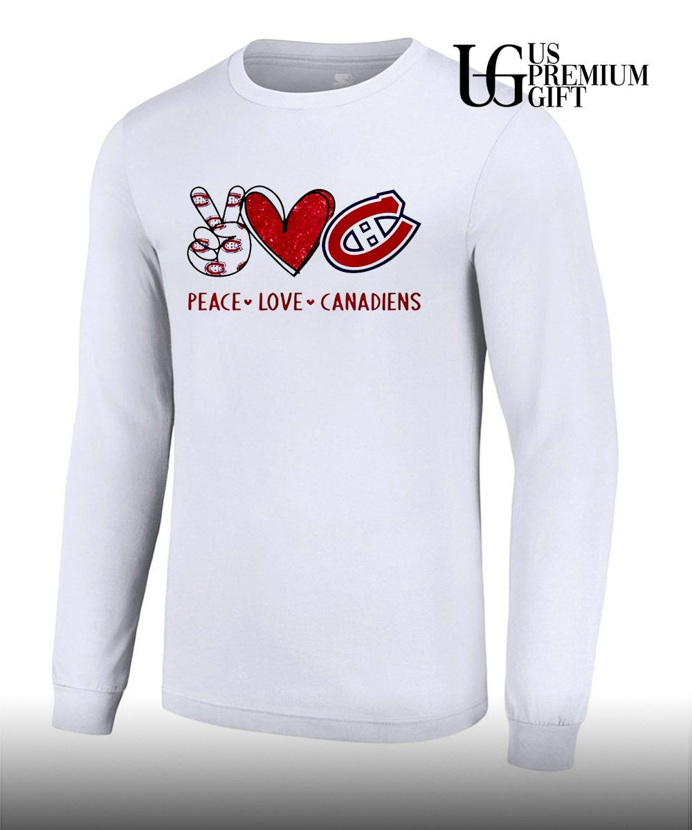 Peace Love Montreal Canadiens NHL shirt