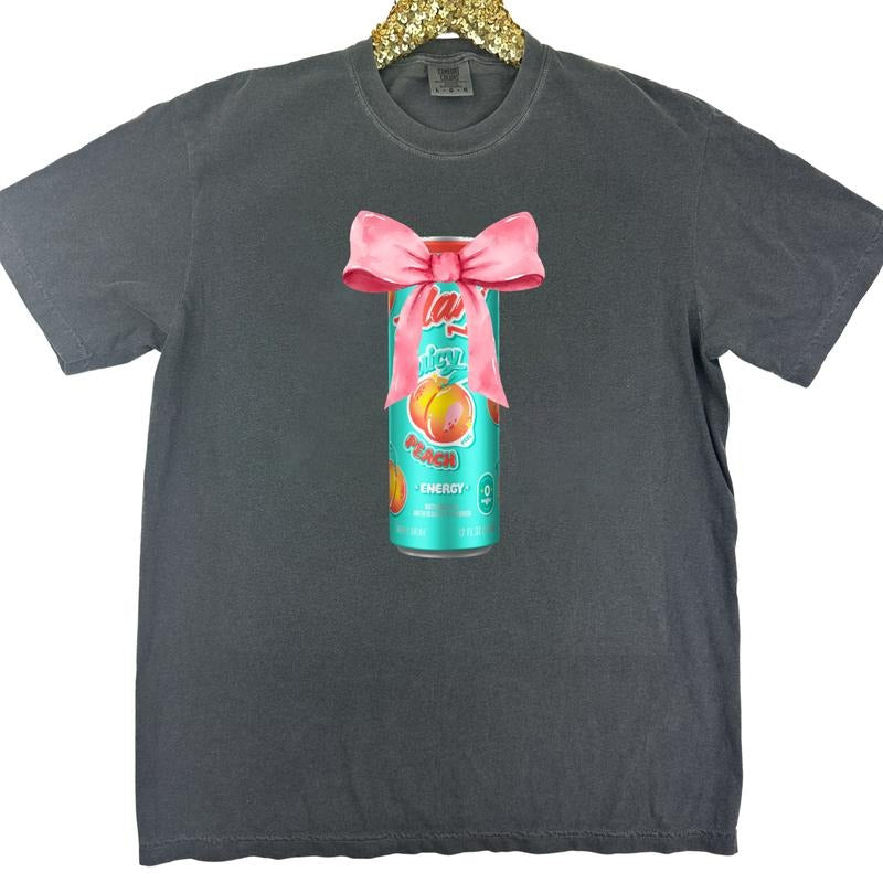 Peach Energy Can Coquette Comfort Colors T-Shirt 'NLB' Hoodie, Sweatshirt | HypeDripTees.com