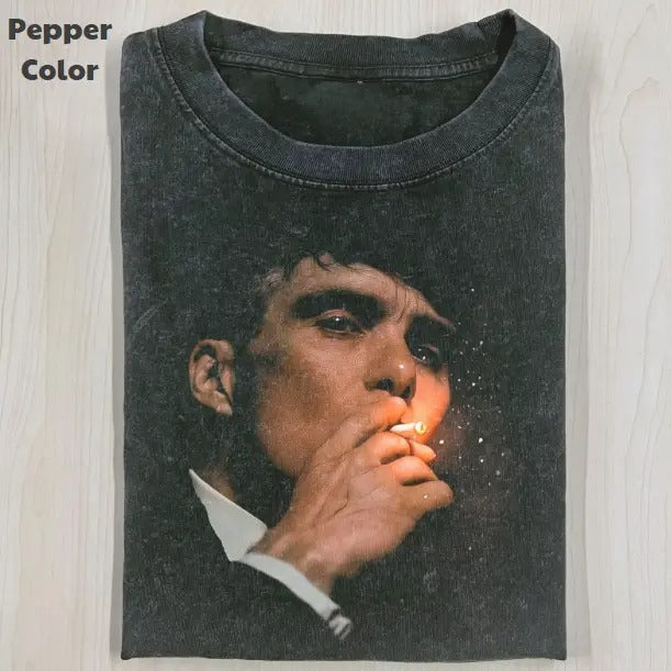 Peaky Blinders Vintage Graphic Tee, Tommy Smoking T-Shirt, TV Series Tee, Unisex Meme Cringe Funny Shirt, Menswear...