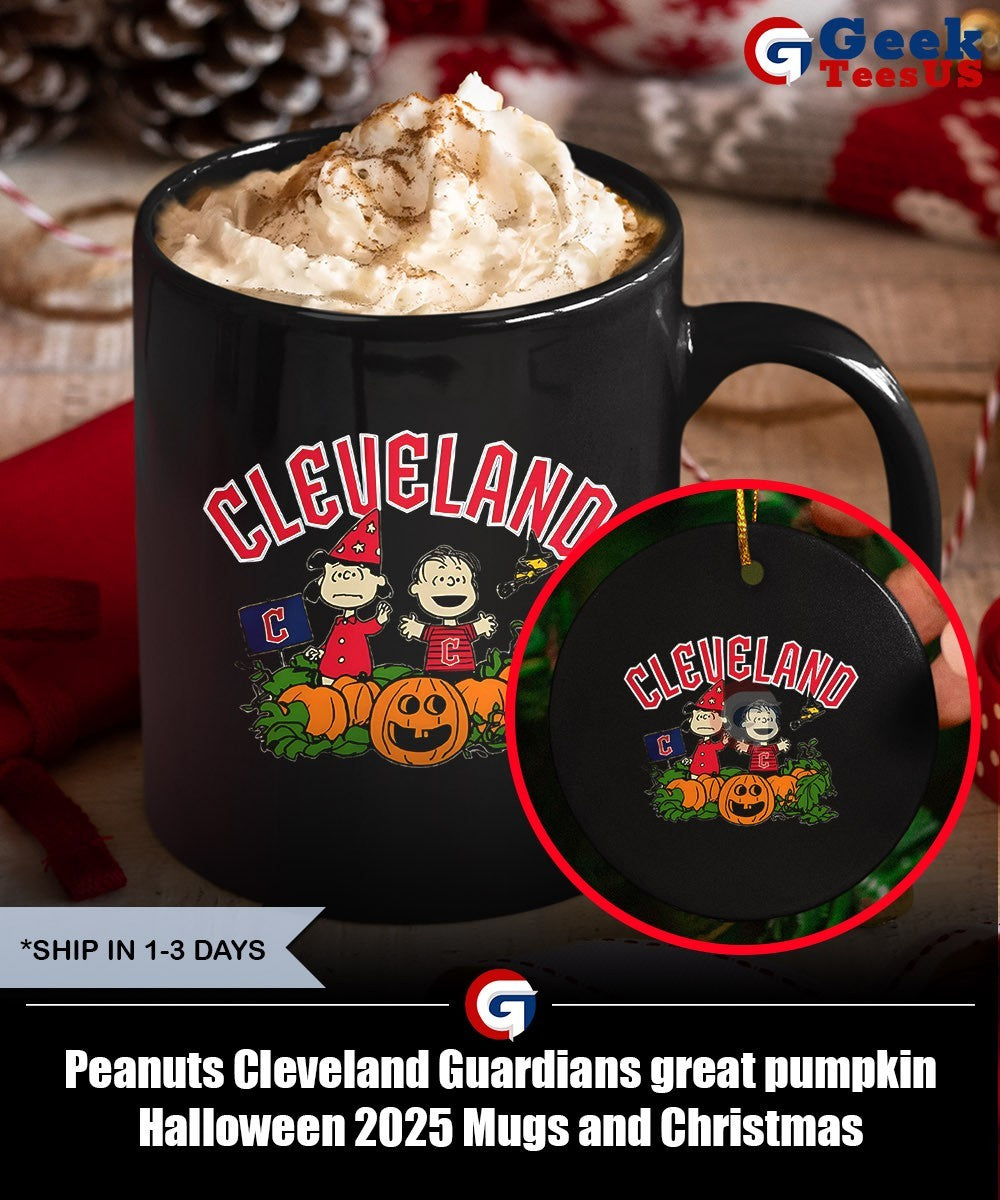 Peanuts Cleveland Guardians great pumpkin Halloween 2025 shirt