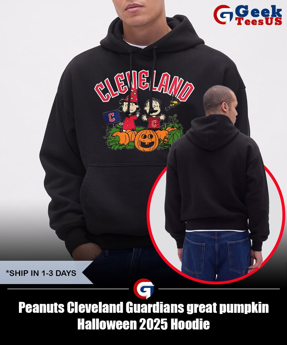 Peanuts Cleveland Guardians great pumpkin Halloween 2025 shirt
