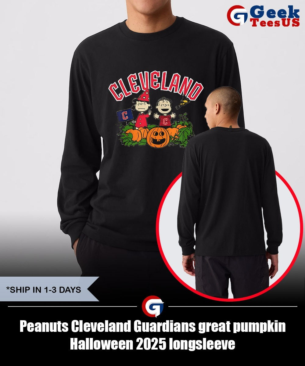 Peanuts Cleveland Guardians great pumpkin Halloween 2025 shirt