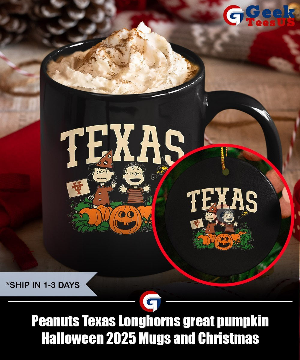 Peanuts Texas Longhorns great pumpkin Halloween 2025 shirt