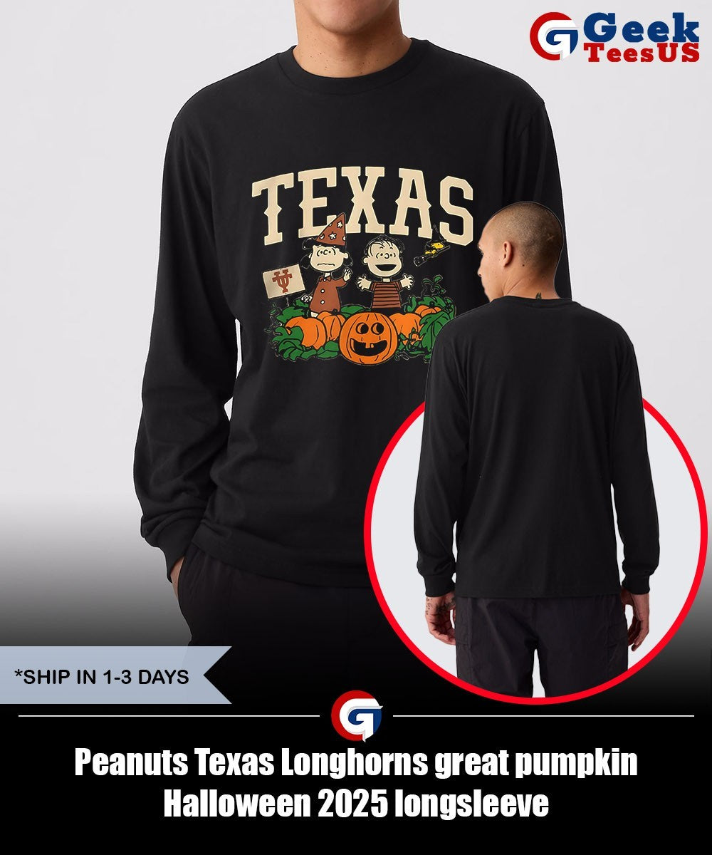 Peanuts Texas Longhorns great pumpkin Halloween 2025 shirt