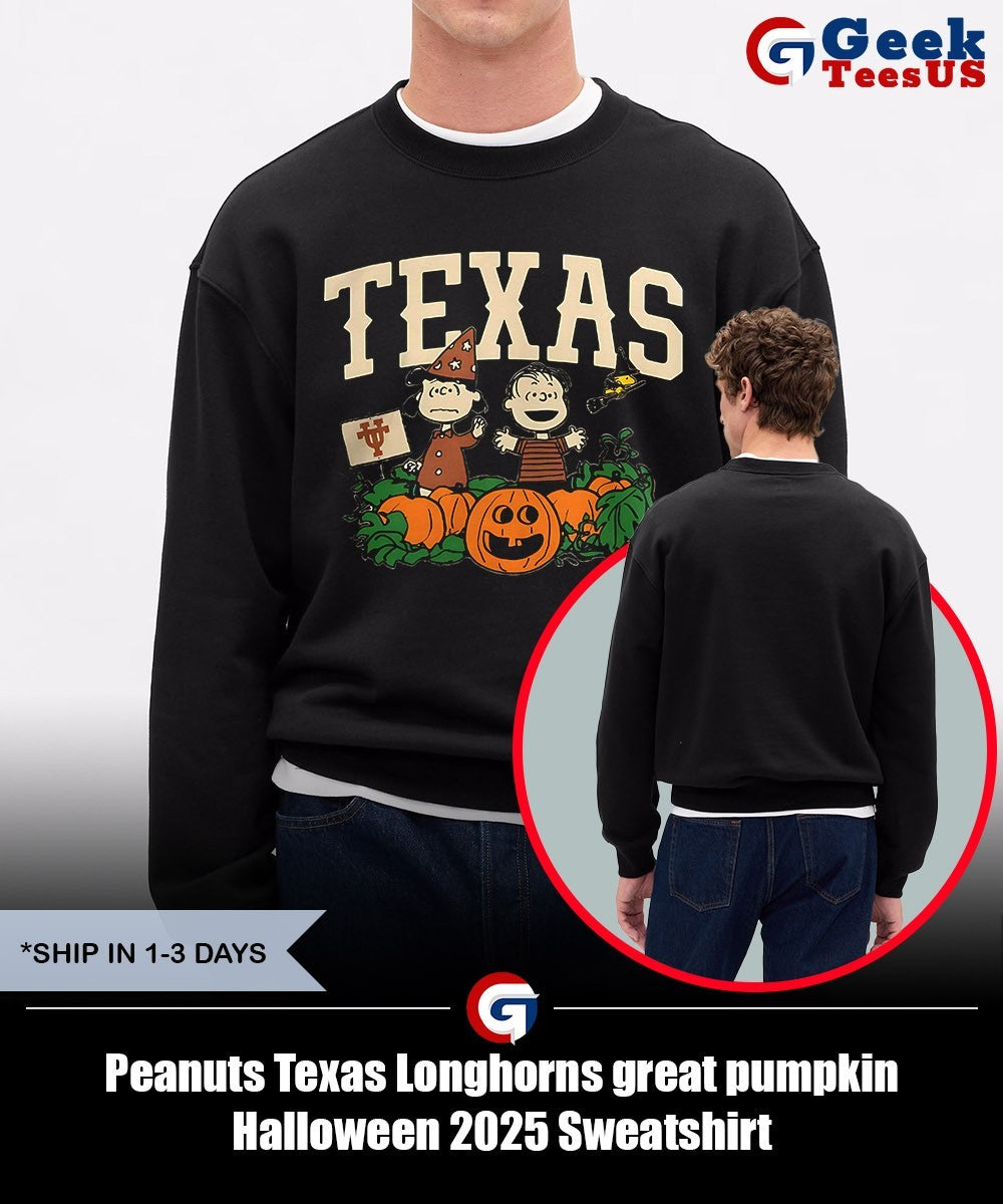 Peanuts Texas Longhorns great pumpkin Halloween 2025 shirt
