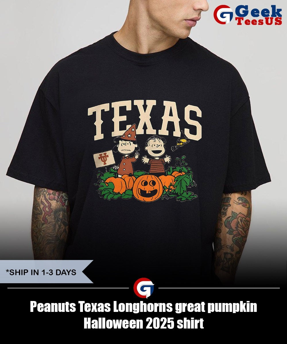 Peanuts Texas Longhorns great pumpkin Halloween 2025 shirt