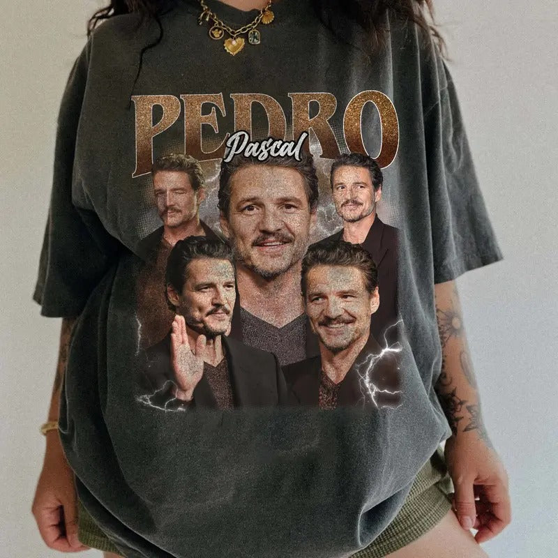 Pedro Pascal Renaldo SNL Comfort Colors Unisex Tshirt For Fan, Pedro Pascal Movie 90s Retro Bootleg Shirt, Fan Merch...