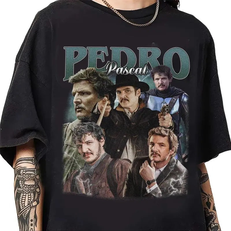 Pedro Pascal Shirt, Pedro Pascal Tribute Celebrity Shirt, Narco Pedro Pascal Fans Gift Unisex Cotton Menswear Streetwear...