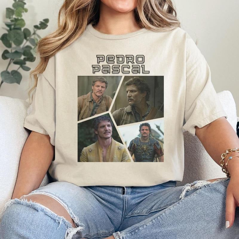 Pedro Pascal Vintage T-Shirt, Retro Funny Pedro Pascal Sweathirt, Pedro Pascal Actor Hoodie, Gift For Her Shirt For Movie...