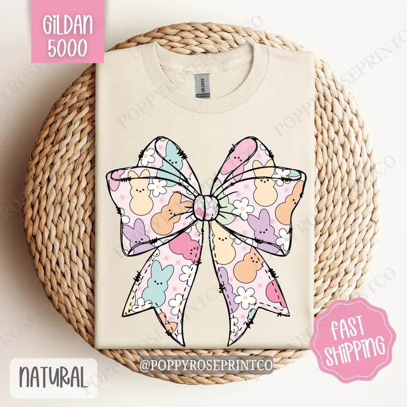 Peep Bow Shirt Gildan, Women's Tee, Cute Easter Women's Tshirt Plus Sizes Hoodie, Sweatshirt | HypeDripTees.com