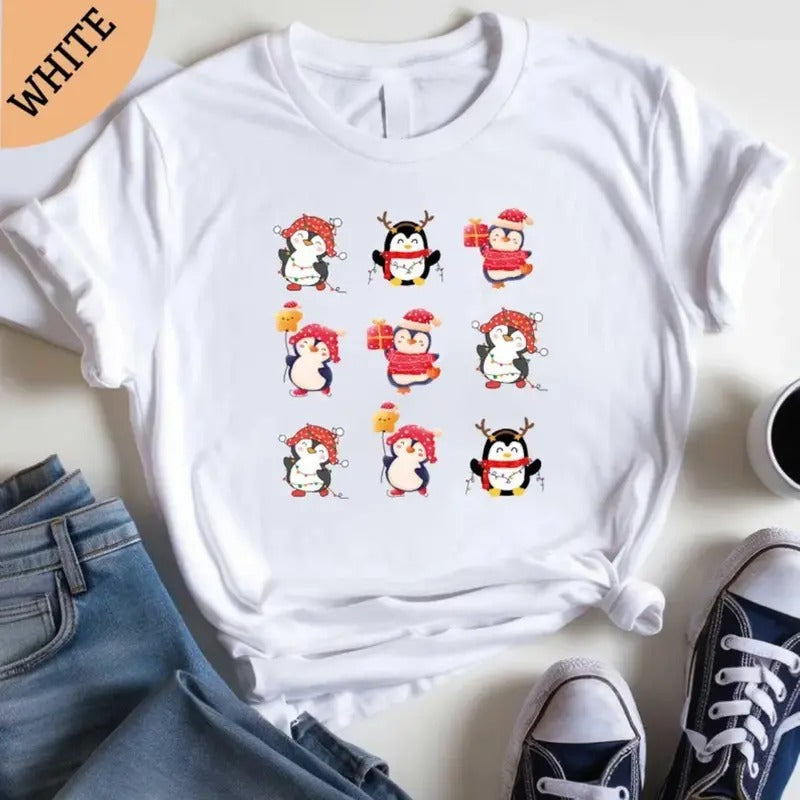 Penguin Merry Christmas Shirt, Penguin Xmas Light shirt, Christmas Penguin Lover Shirt, Christmas Gift, New Year Shirt...