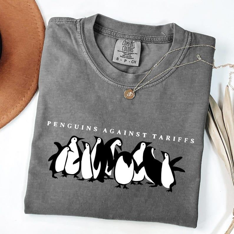 Penguins Against Tariffs Shirt, Resist Tariffs Shirt, Resistance Tee, Anti MAGA Protest Shirt Hoodie, Sweatshirt
