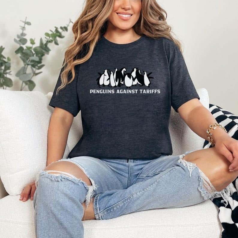 Penguins Against Tariffs T-shirt, Funny , Subtle FDT Shirt, Resistance T-shirt Hoodie, Sweatshirt | HypeDripTees.com