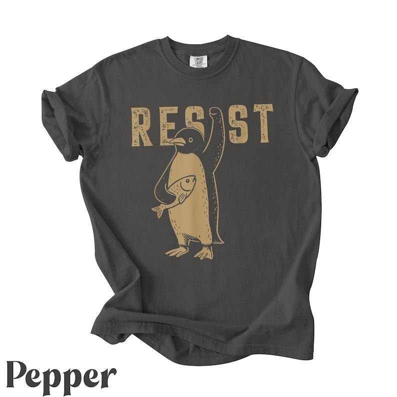 Penguins Resist Shirt, Penguins Against Tariffs Shirt, Funny Anti DT Shirt, Resist Shirt Hoodie, Sweatshirt